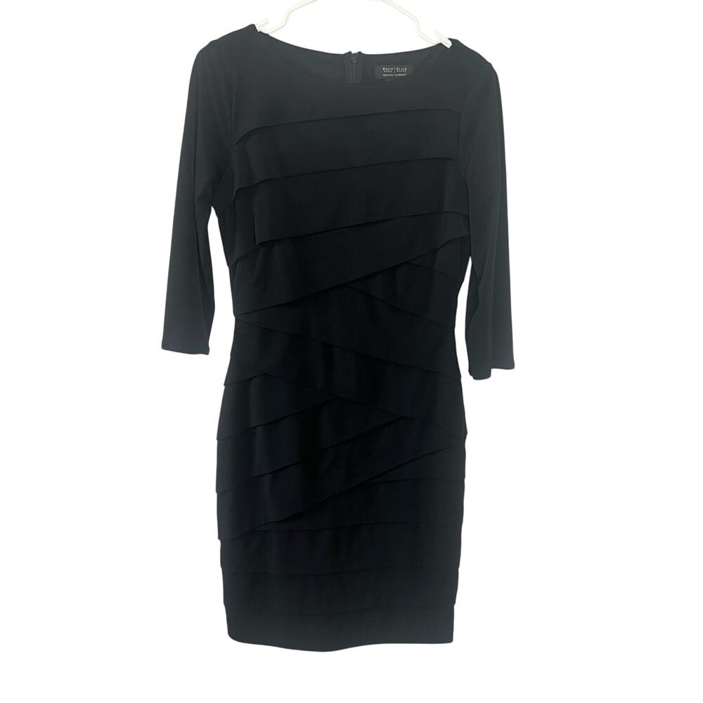 White House Black Market Instantly Slimming Sheath Black Dress Size 8